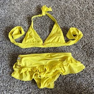 Juicy Couture Girls Skirt Bikini Swimsuit Sz 6